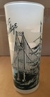 Vintage MCM Frosted Mackinac Mackinaw Bridge City Island Souvenir Glasses - 8 — photo 3