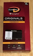 Duofold Originals Men's Mid Weight Wicking Thermal Pant KMW2 Black Size-XL