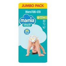 Mamia Size 6+ Ultra-Fit Baby Nappies - 50 Per Pack x Various Pack Options
