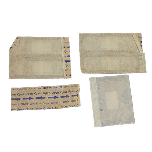 Vintage Bandages First Aid Band Aids Fabric Latex Free Collect Prop Made USA   x