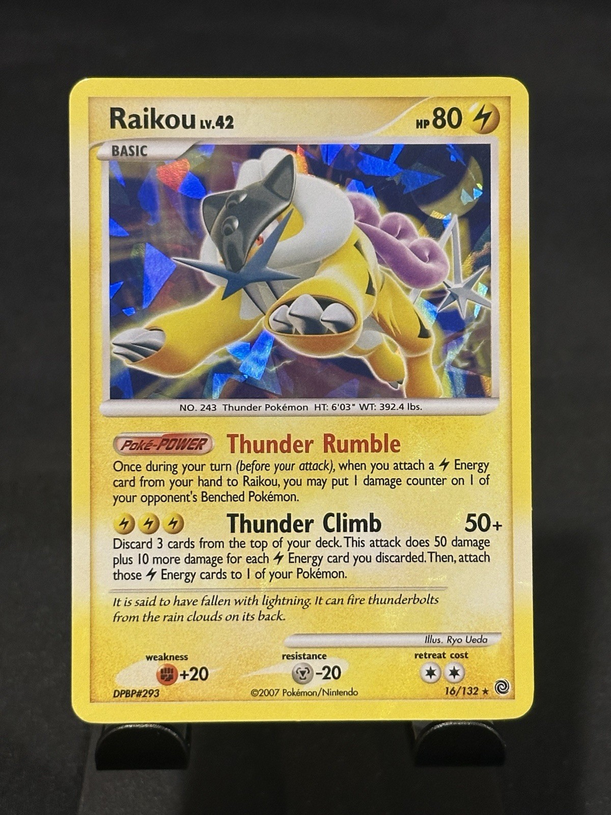 Pokémon TCG Raikou 16/132 D&P Secret Wonders Cracked Ice Holo NM