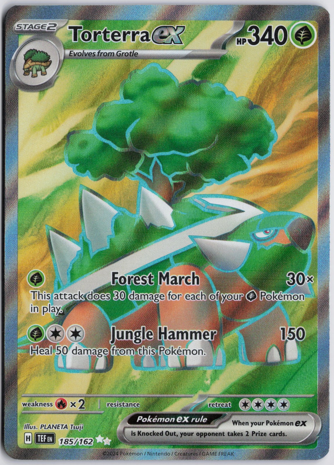 Torterra ex Ultra Rare SV05: Temporal Forces 185/162 NM