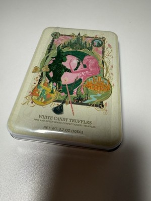 Universal Studios Wicked White Chocolate Truffle Tin Wizard Of Oz Glinda Elphaba