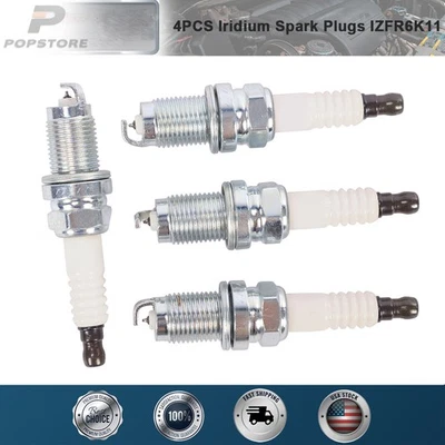 4pc Laser Iridium Spark Plugs IZFR6K11 6994 For Honda Accord Civic CRV Acura - Bild 1 von 4