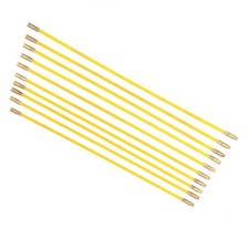 A10pcs 4mm Fiberglass Running Wire Cable Electrical Fish Tape Pull & Push Kit