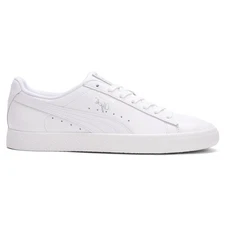 PUMA Clyde Core L Foil Lace Up  Mens White Sneakers Casual Shoes 36466905