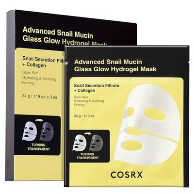 COSRX Advanced Snail Mucin Glass Glow Hydrogel-Maske   3 Stück