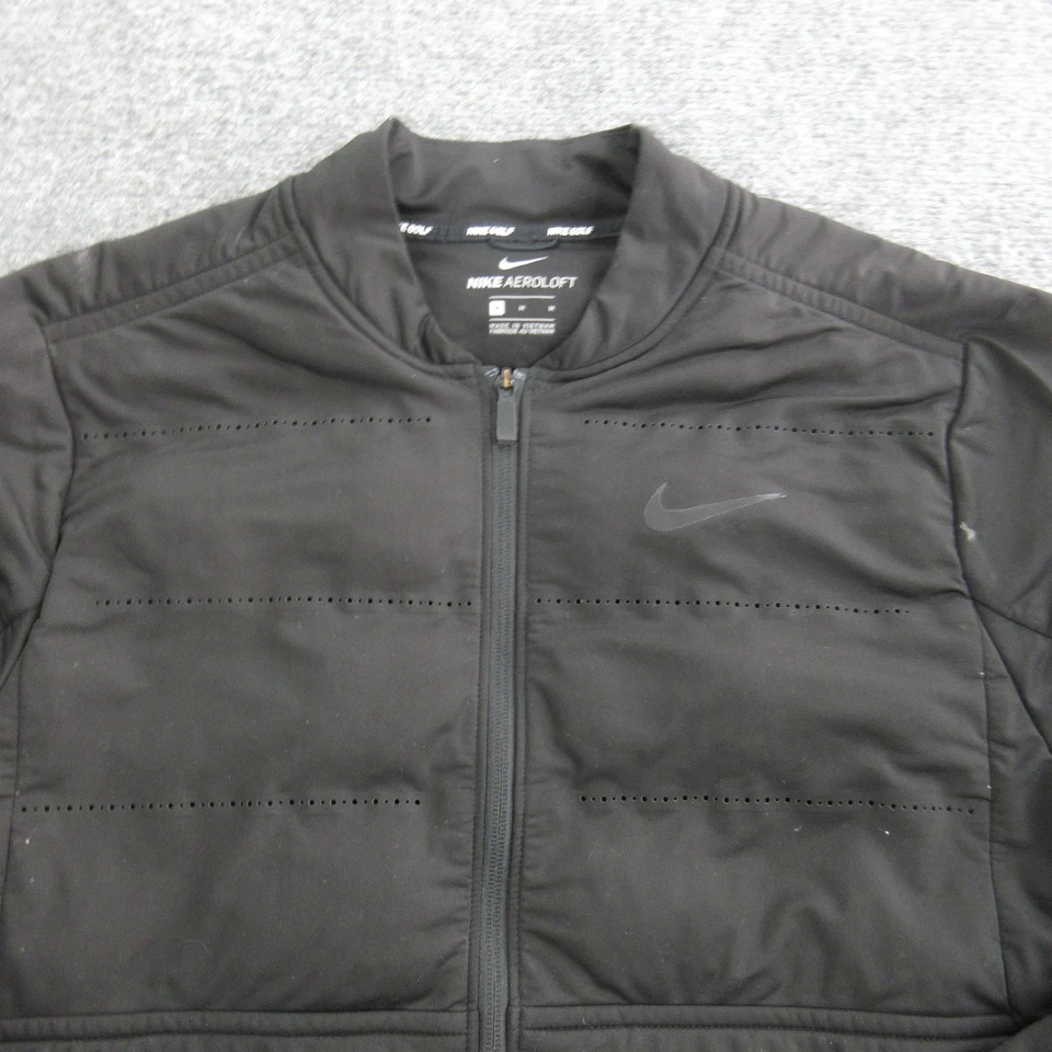 Nike Golf Aeroloft Jacket Mens Medium Black Full Zip Perforated 932235-010 - Image 2 of 4