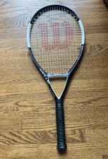 Wilson NCode N6 110 headsize Pattern 4 1/2 grip Tennis Racquet, Black White