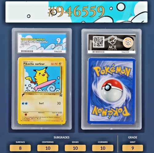 Surfing Pikachu Black Star Promo 28 Pikachu World Collection WOTC 2000 Ace 9 MT