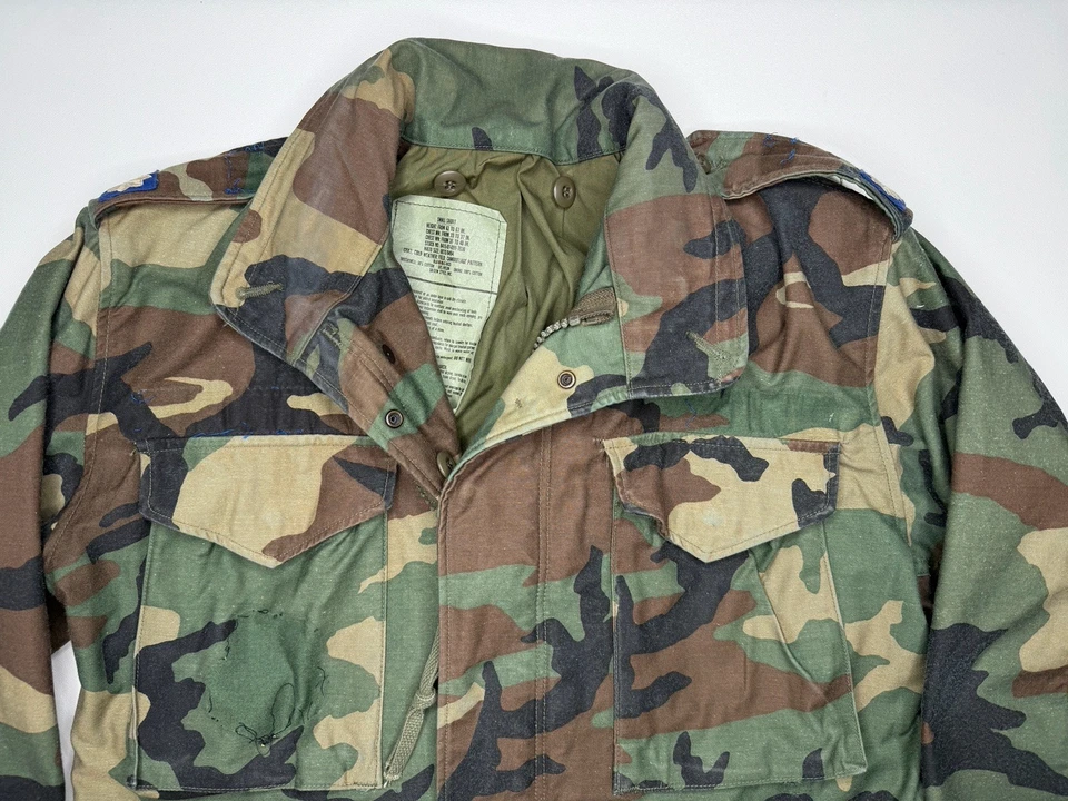 Vintage US Military M-65 Army Cold Weather Camo Coat Jacket 80’s | Small Short - Image 4 of 4