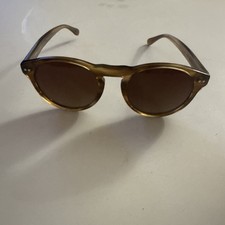 DIFF Sunglasses Cody Polarized Brown Lenses Wood Frame Brown Retro Round Frame