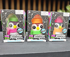 Nee Doh Polar Glow Penguin Squishy , Glow in the Dark, 1 De Cada 1. Set Of 3.