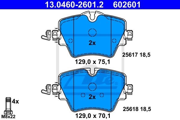 Brake pads 13.0460-2601.2 ATE for BMW MINI TOYOTA - Image 18