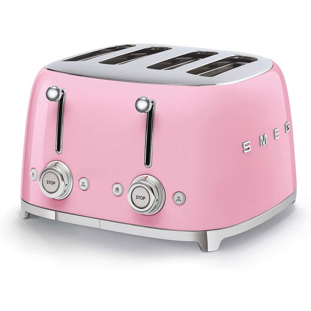 Smeg 4 Slice Retro Style Toaster in Pink  | 2000W | TSF03PKUK | Brand New