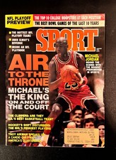 MICHAEL JORDAN SPORT MAGAZINE JANUARY 199 AIR TO THE THRONE CHICAGO BULLS HOF
