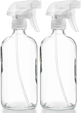 ® Empty Clear Glass Spray Bottles - Refillable 16 Oz Containers for Essential Oi