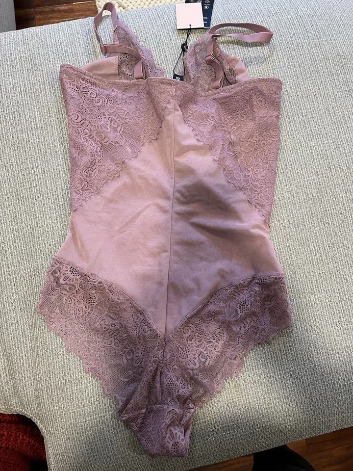 Body Prendas moldeadoras de encaje alisado Pinsy talla 1X nuevo con etiquetas lila diamante control abdominal Foto 2 de 3