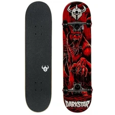 Darkstar Skateboard PRO (31” X 7.75”) DS40 ANIMAL-RED, Complete Deck,  ABEC 5B
