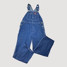 Dickies Bib Overalls Men's 40x30 Denim Carpenter Workwear Vintage USA