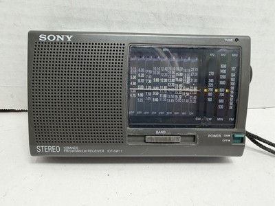 SONY ICF-SW11 Portable FM AM SW World Band Radio Tested Working