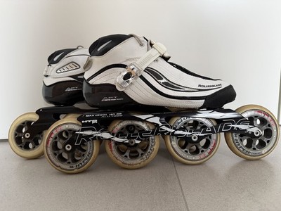 Rollerblade Racemachine Speedskates 4 x 100 Alu 7000 Schiene APT Größe 40 US 7,5