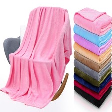 10 Pcs Fleece Throw Blanket Bulk 50 x 60 Inches Cozy Fuzzy Flannel Plush Soft...