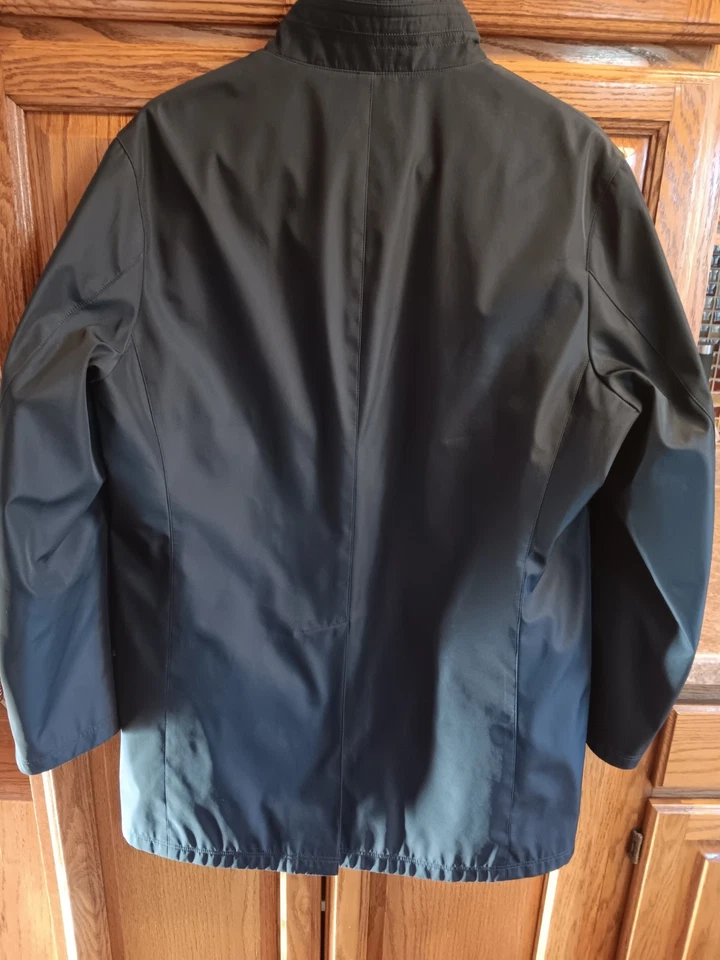 Sanyo пальто мужской черный съемный вкладыш выстеганная куртка средний вес дождь классический - Изображение 2 из 4