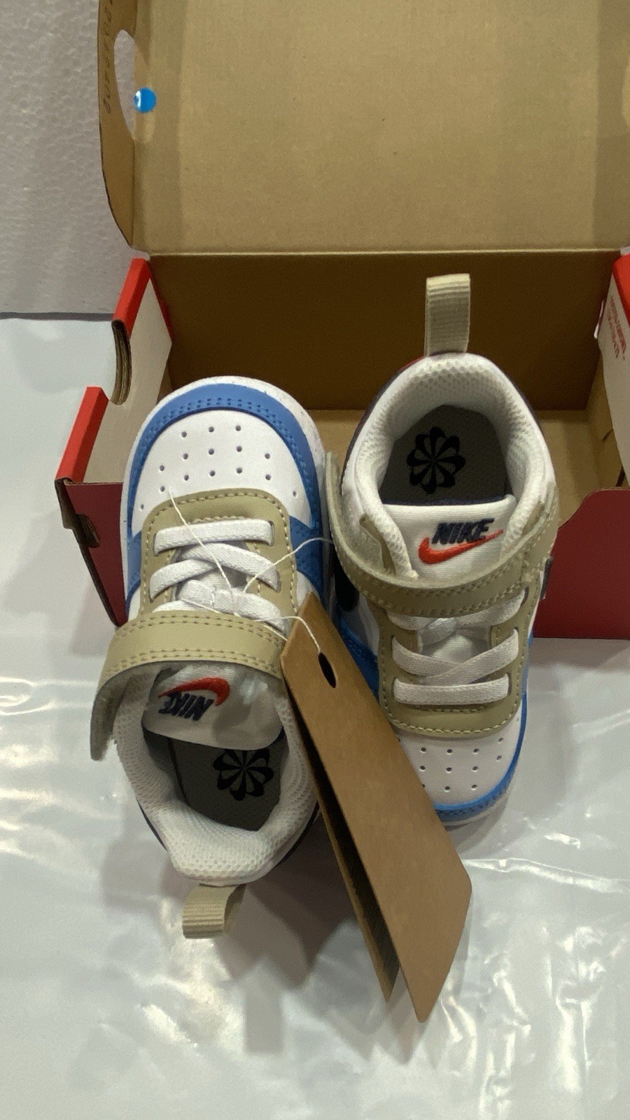 Size 5C Nike Court Borough Low Recraft TD Toddler thunder blu/White DV5458 124 thumbnail 3
