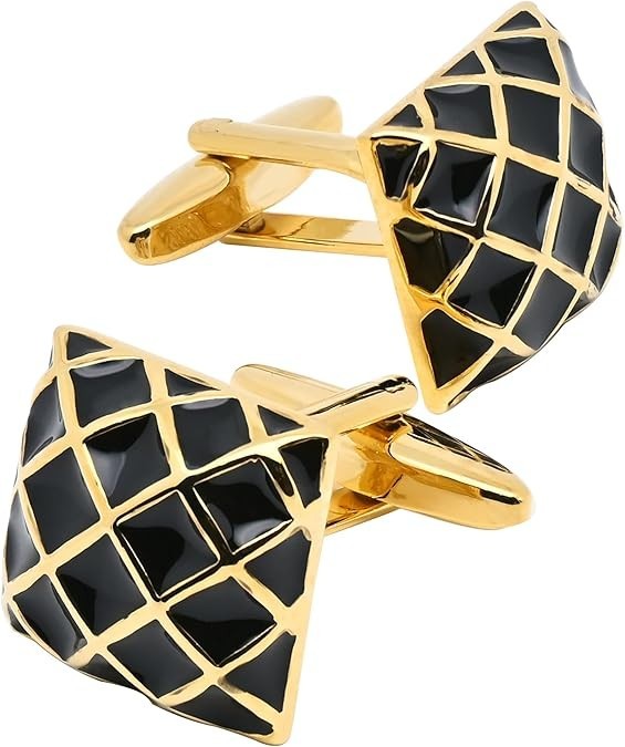 ¡Gemelos diseño diamante negro y dorado! Nuevo. ¡Impresionante!