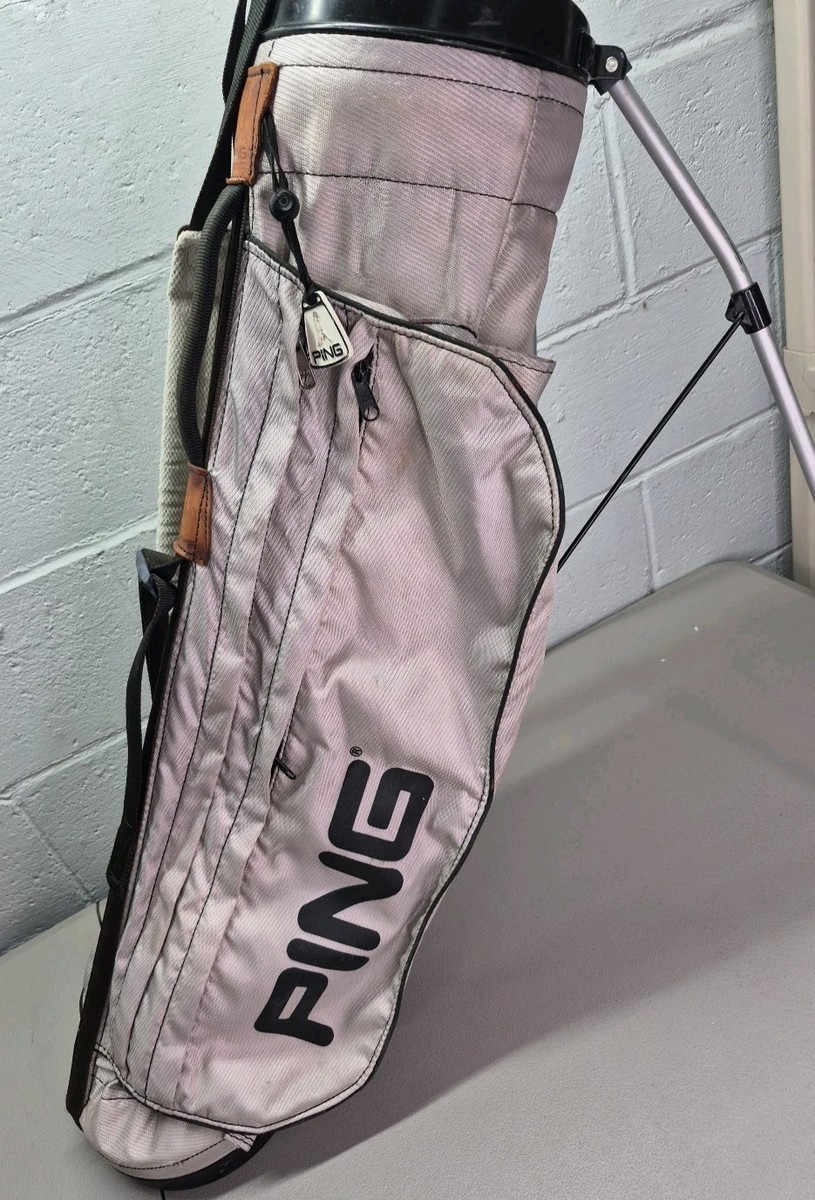 PING KARSTEN スタンドバッグ グレー VTG PING Karsten Lightweight Golf Bag 4-Way Carry Strap Gray