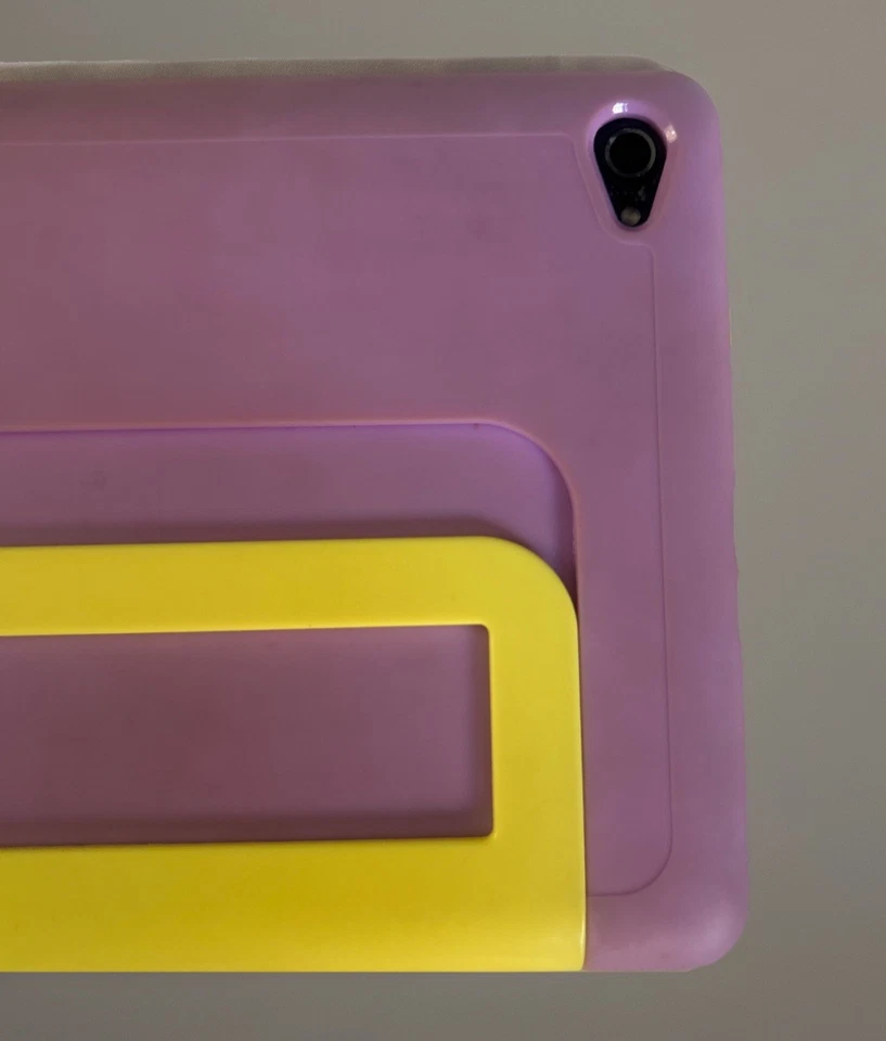 Funda para Tablet Niños Púrpura Amarilla Soporte Cubierta Antigolpes Se Adapta a 9.6" Foto 3 de 4