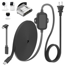 25FT Outdoor Power Adapter for WYZE Cam V4/Cam OG/V3/V3 Pro, L-Shape Micro USB E