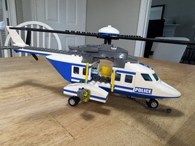 LEGO City 3181 Passenger Plane & 3658 Police Helicopter Lot Prebuilt Minifigures