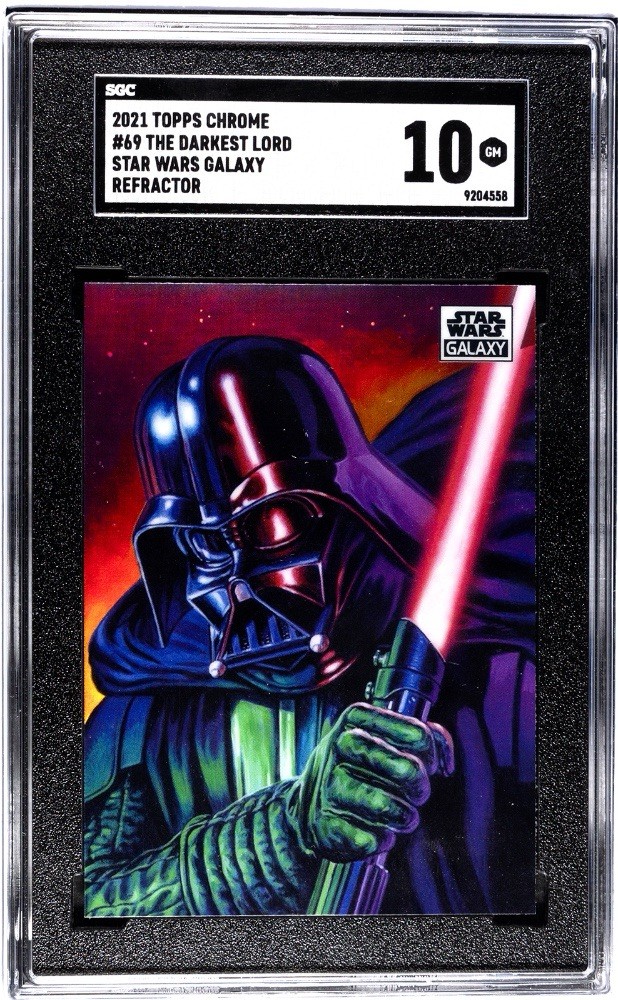 2021 Topps Chrome Star Wars Galaxy #69 The Darkest Lord Refractor SGC 10