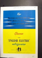 Original Old Vintage Print Choose English Electric Refrigerator 1951 20th