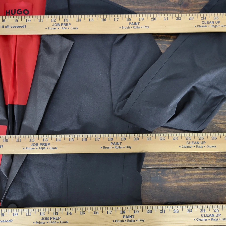 Hugo Boss Men's Tuxedo Jacket Black Wool Blend Super Flex Performance 40L NEW - Image 3 of 4