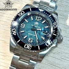 41MM ADDIESDIVE Quartz Men's Watch Diver 200M Waterproof Luminous Stainless NEW