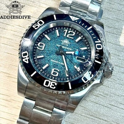 41MM ADDIESDIVE Quartz Men's Watch Diver 200M Waterproof Luminous Stainless NEW
