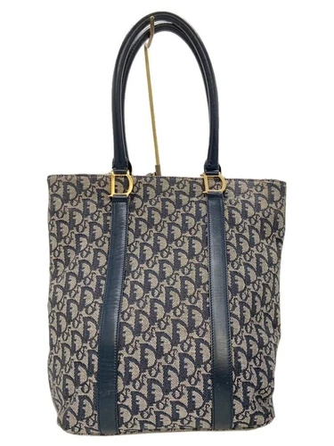 Sac à main Christian Dior toile marine motif complet occasion