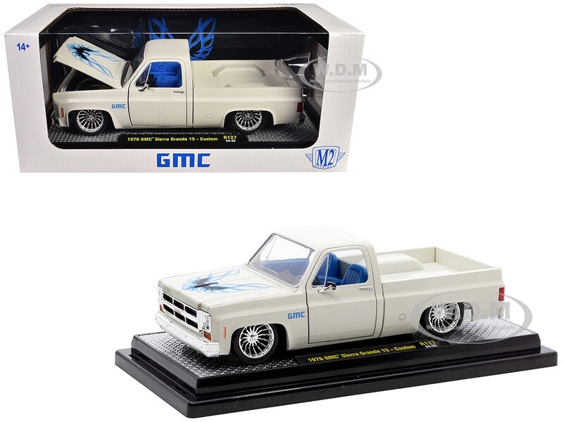 ПИКАП GMC SIERRA GRANDE 15 1976 ГОДА ВЫПУСКА, ЯИЧНАЯ СКОРЛУПА, БЕЛЫЙ, 1/24, ЛИТЬЕ ПОД ДАВЛЕНИЕМ, M2 40300-127 B