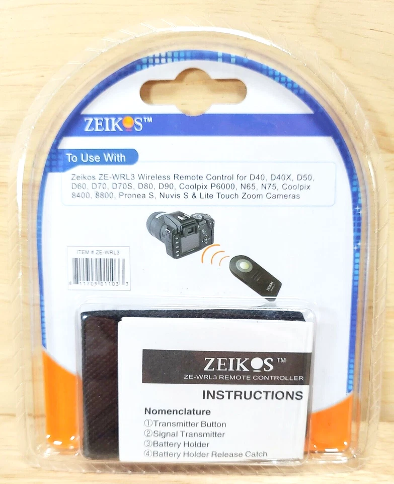 Zeikos ZE-WRC3 Wireless Remote Control For NIKON Digital SLR Cameras - Image 2 of 2