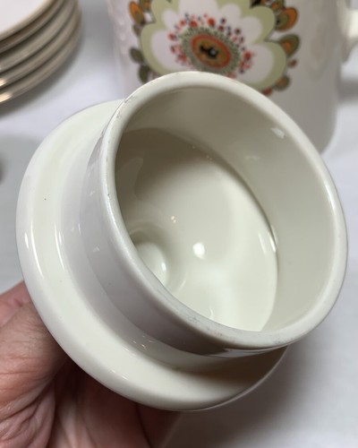 Juego de té café flor raro porcelana D'Italia MONOPOLI porcelana años 50 15 piezas - Imagen 17 de 22