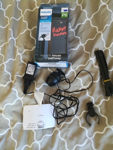 New -open box Philips Happy Holidays Red Focusable Projector Light - Picture 3 of 6
