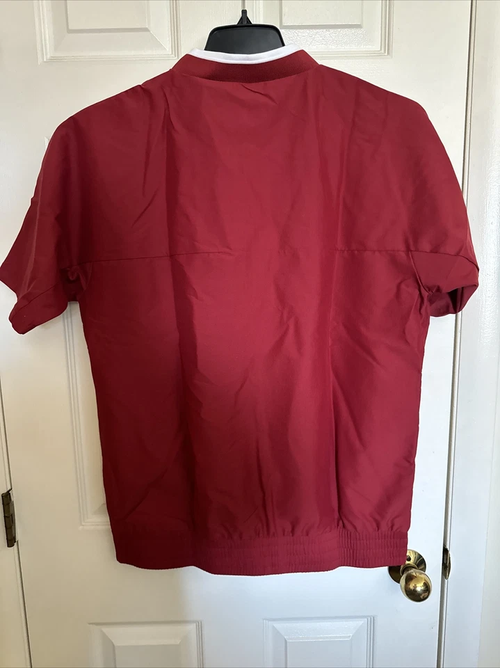 Jordan Мужская средний короткий рукав тренер футбольная куртка малиновый/белый CV5858-613 - Изображение 4 из 4