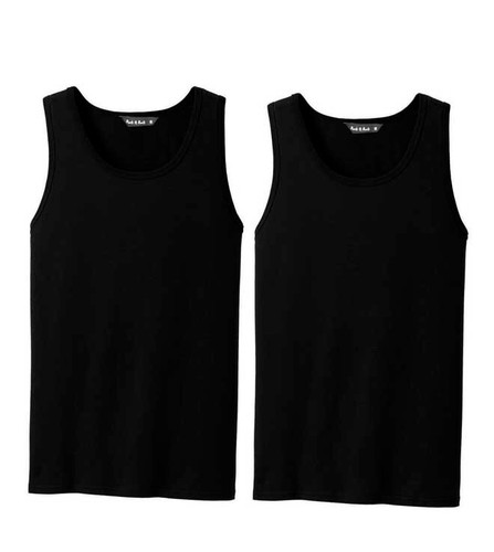 Mens Plain Vest Cotton Tank Top Summer Gym Fasion Sleeveless T Shirt 1,2 in pack - 第 8/12 張圖片