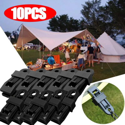 10 pcs Plastic Clips Adjustable Heavy Duty Lock Grip for Tarp & Shade Cloth