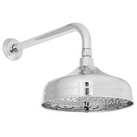 Welfenstein Nostalgie Regendusche Messing Zulaufarm Retro Kopfbrause 9E1-HN081