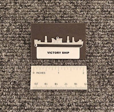VICTORY SHIP Enamel Lapel Pin - Merchant Marine - Naval Armed Guard