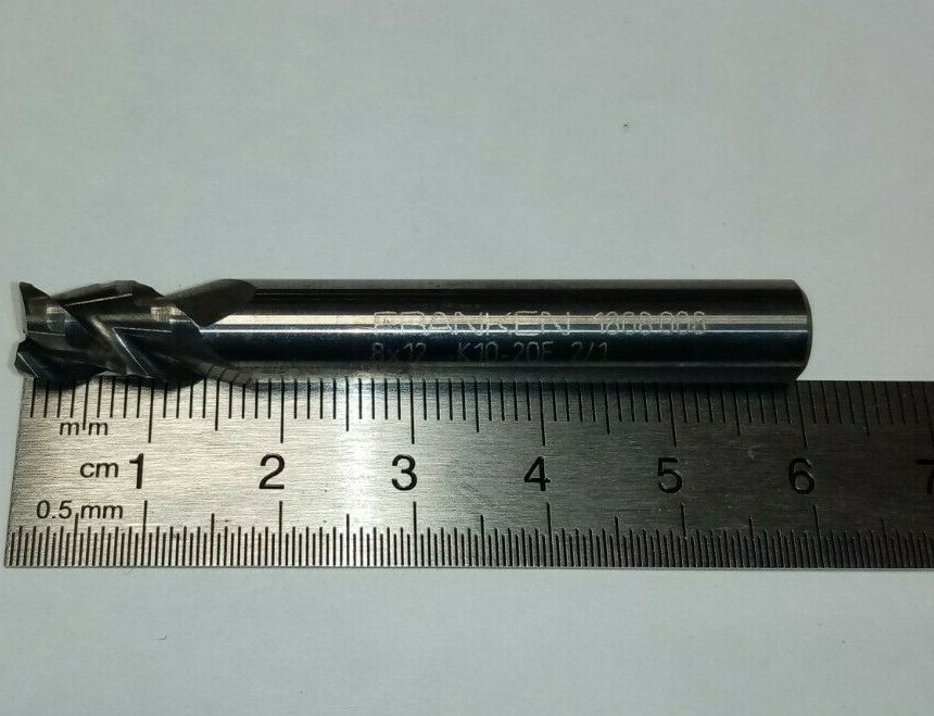 Fraise carbure 3 dents Ø 8 Ravageuse queue Ø 8 1808 008 Franken Emuge
